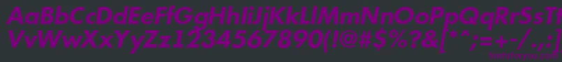AFuturicabsBolditalic Font – Purple Fonts on Black Background