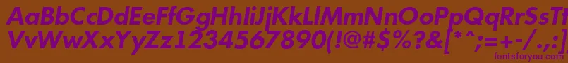 AFuturicabsBolditalic Font – Purple Fonts on Brown Background