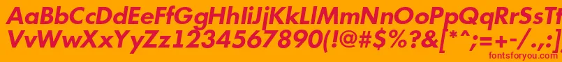 AFuturicabsBolditalic Font – Red Fonts on Orange Background