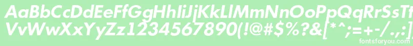 AFuturicabsBolditalic Font – White Fonts on Green Background