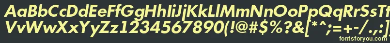 AFuturicabsBolditalic Font – Yellow Fonts on Black Background