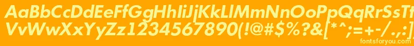 AFuturicabsBolditalic Font – Yellow Fonts on Orange Background