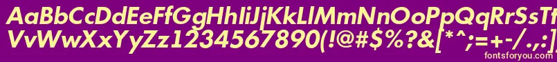 AFuturicabsBolditalic Font – Yellow Fonts on Purple Background