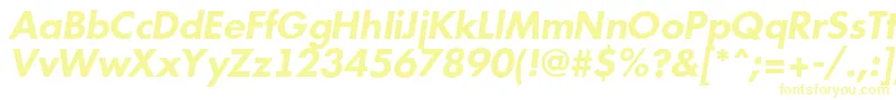 AFuturicabsBolditalic Font – Yellow Fonts on White Background