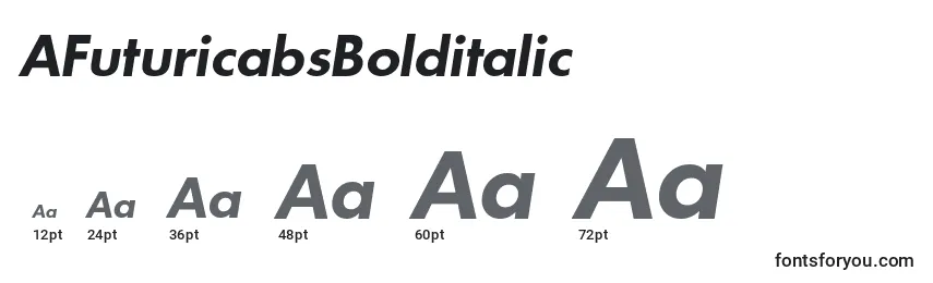 Размеры шрифта AFuturicabsBolditalic
