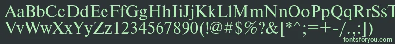 フォントTimeset – 黒い背景に緑の文字