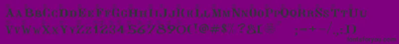 Angegardien-Schriftart – Schwarze Schriften auf violettem Hintergrund