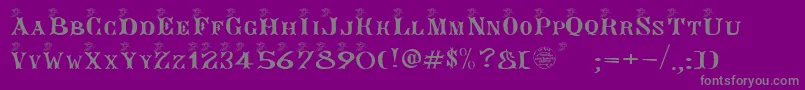 Angegardien Font – Gray Fonts on Purple Background