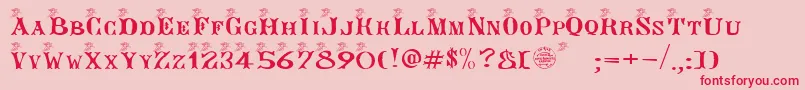 Angegardien Font – Red Fonts on Pink Background