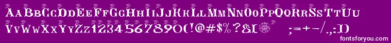 Подробнее о шрифте Angegardien Шрифт Angegardien – белые шрифты на фиолетовом фоне