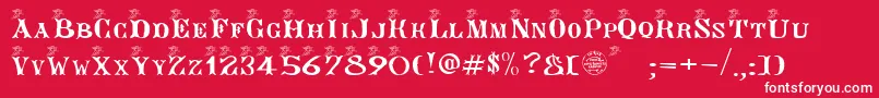 Angegardien Font – White Fonts on Red Background