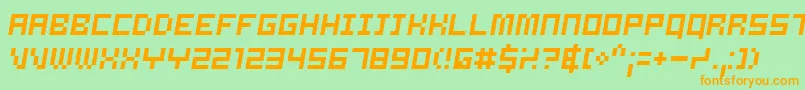 Samso ffy Font – Orange Fonts on Green Background