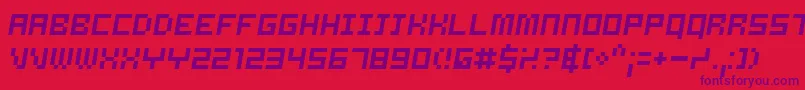 Samso ffy Font – Purple Fonts on Red Background