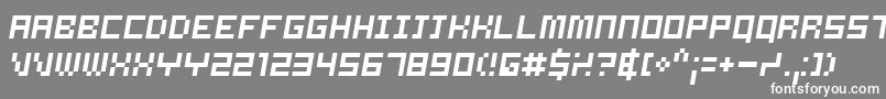 フォントSamso ffy – 灰色の背景に白い文字