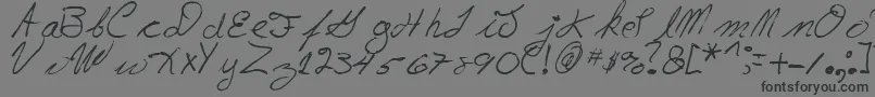 LloydEdenKeays-Schriftart – Schwarze Schriften auf grauem Hintergrund