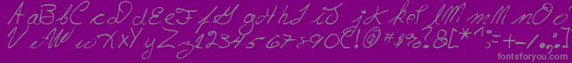 Fonte LloydEdenKeays – fontes cinzas em um fundo violeta