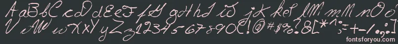 LloydEdenKeays Font – Pink Fonts on Black Background
