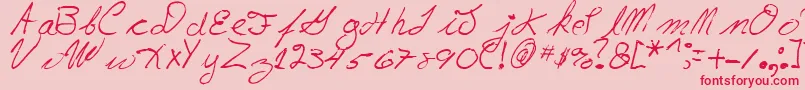LloydEdenKeays Font – Red Fonts on Pink Background