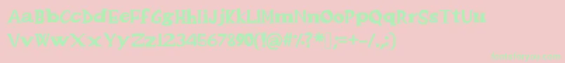 Bonesofgaramond Font – Green Fonts on Pink Background