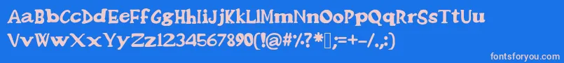 Bonesofgaramond Font – Pink Fonts on Blue Background