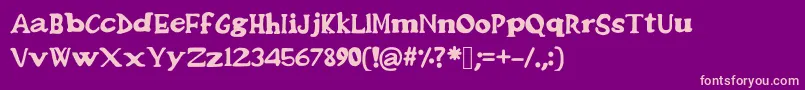 Bonesofgaramond Font – Pink Fonts on Purple Background