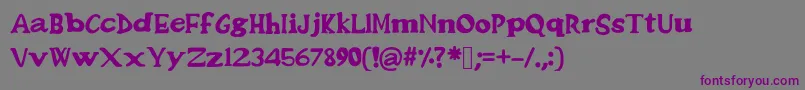 Bonesofgaramond Font – Purple Fonts on Gray Background