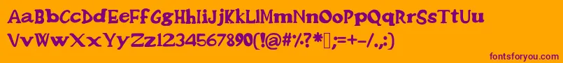 Bonesofgaramond Font – Purple Fonts on Orange Background