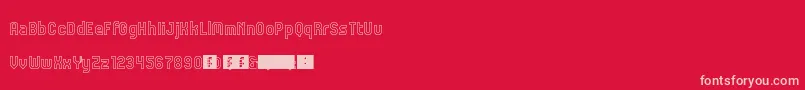 JdGarden Font – Pink Fonts on Red Background