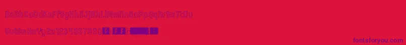 JdGarden Font – Purple Fonts on Red Background