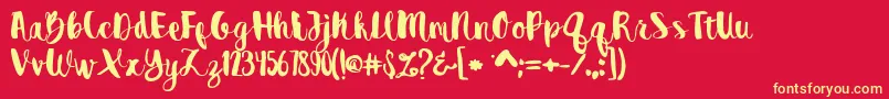 Destain Font – Yellow Fonts on Red Background