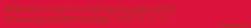 NemesiaItalic Font – Brown Fonts on Red Background