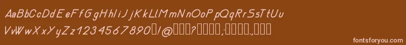 Шрифт NemesiaItalic – розовые шрифты на коричневом фоне
