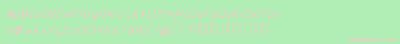 NemesiaItalic Font – Pink Fonts on Green Background