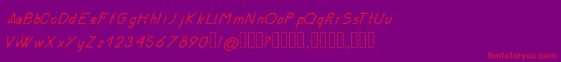 Police NemesiaItalic – polices rouges sur fond violet