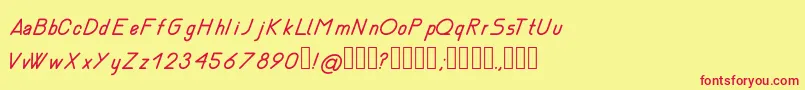 NemesiaItalic Font – Red Fonts on Yellow Background