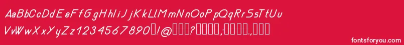 NemesiaItalic Font – White Fonts on Red Background