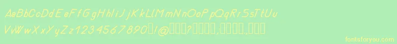 NemesiaItalic Font – Yellow Fonts on Green Background