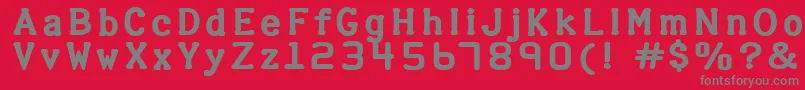 Halter-Schriftart – Graue Schriften auf rotem Hintergrund