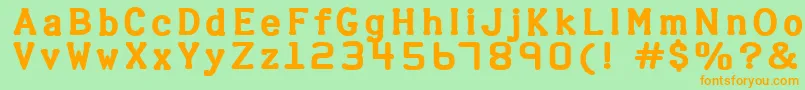 Halter Font – Orange Fonts on Green Background