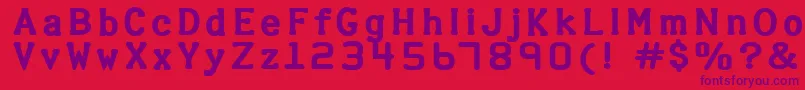 Halter Font – Purple Fonts on Red Background