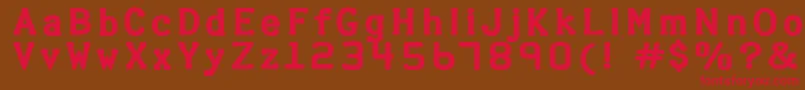 Halter Font – Red Fonts on Brown Background