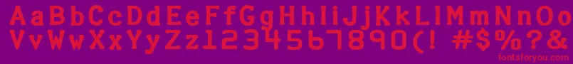 Halter Font – Red Fonts on Purple Background