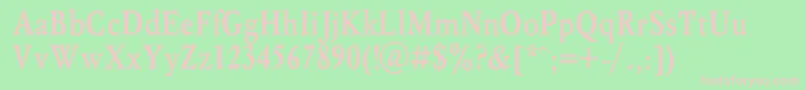 MyslnarrowcBold Font – Pink Fonts on Green Background