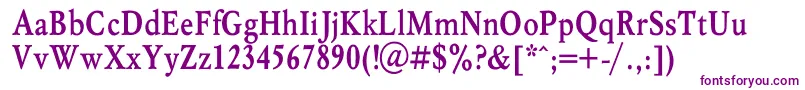 MyslnarrowcBold Font – Purple Fonts on White Background