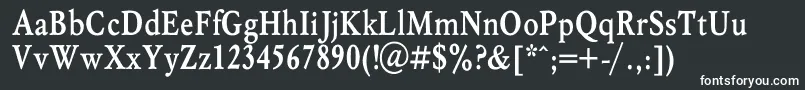 MyslnarrowcBold Font – White Fonts on Black Background