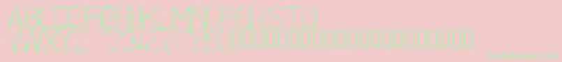 AlliedengineLubeda Font – Green Fonts on Pink Background