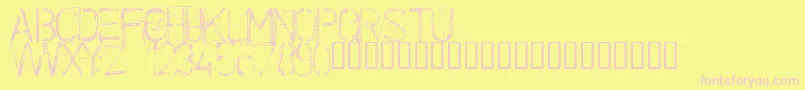 AlliedengineLubeda Font – Pink Fonts on Yellow Background