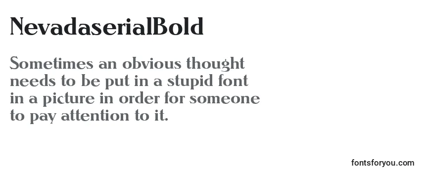 Review of the NevadaserialBold Font