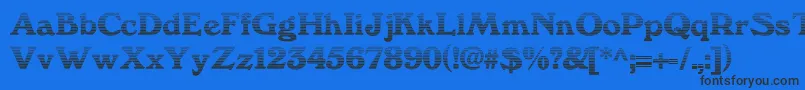 We3Db Font – Black Fonts on Blue Background