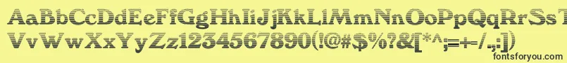 Czcionka We3Db – czarne czcionki na żółtym tle